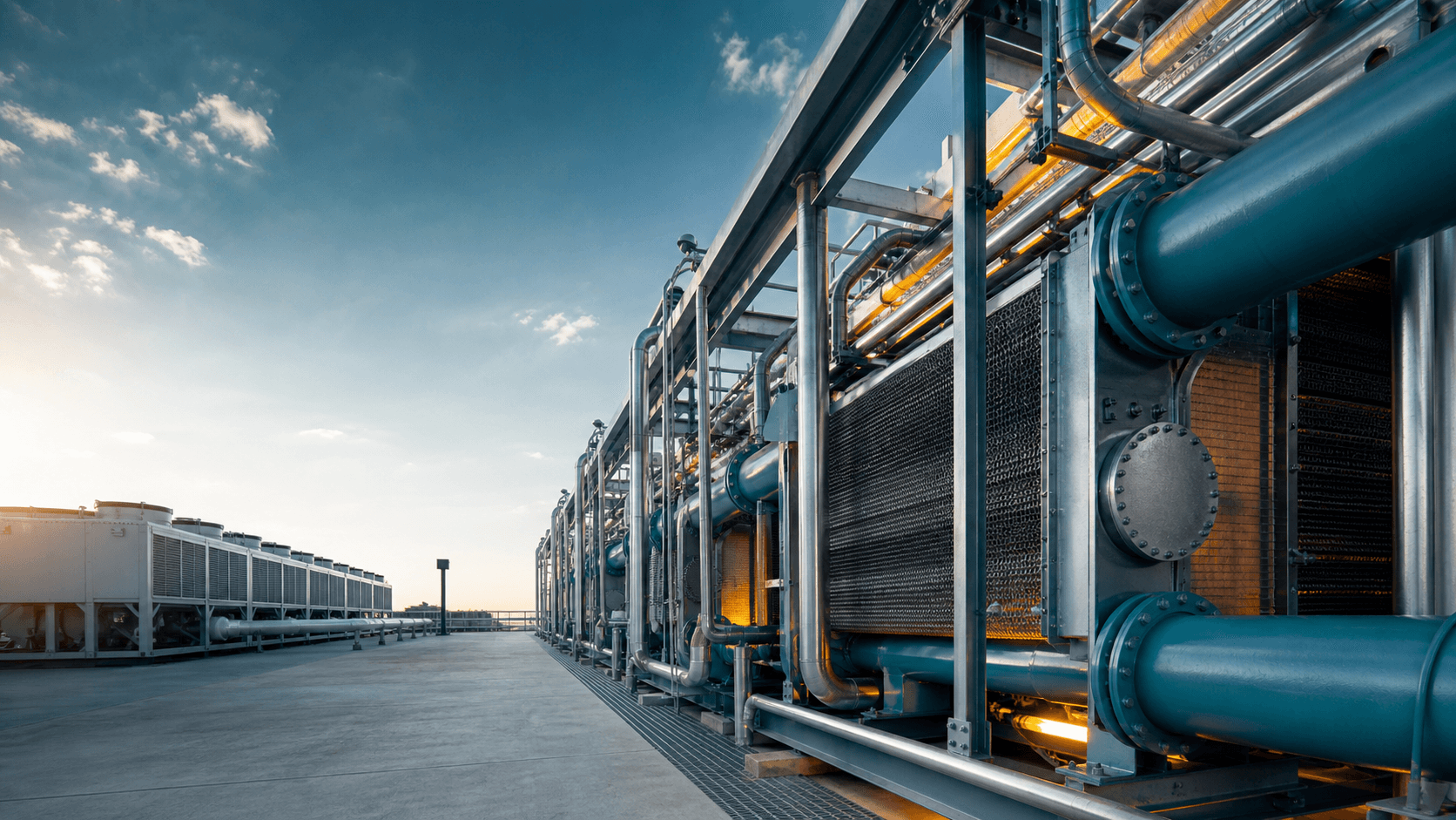 Industrial thermal equipment installation at a modern facility